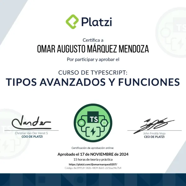 TypeScript:TiposAvanzadosyFunciones